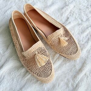 Carrie Forbes Raffia Tassel Loafers, EU 38 US 7.5–8 Handmade in Morocco